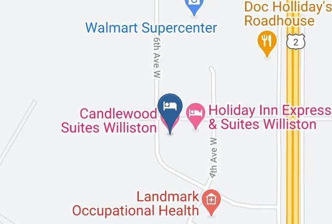 Candlewood Suites Williston Map