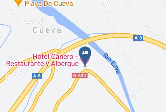 Hotel Canero Restaurante Y Albergue Map