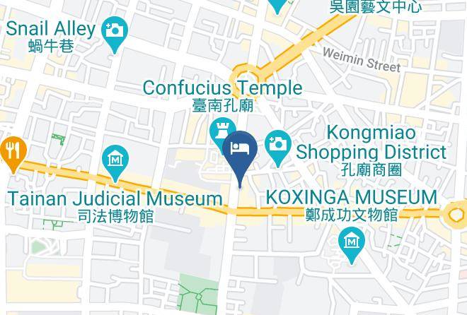 West Central District Tainanfucius Temple Shopping Area - Cao Ji Book Inn Maps
