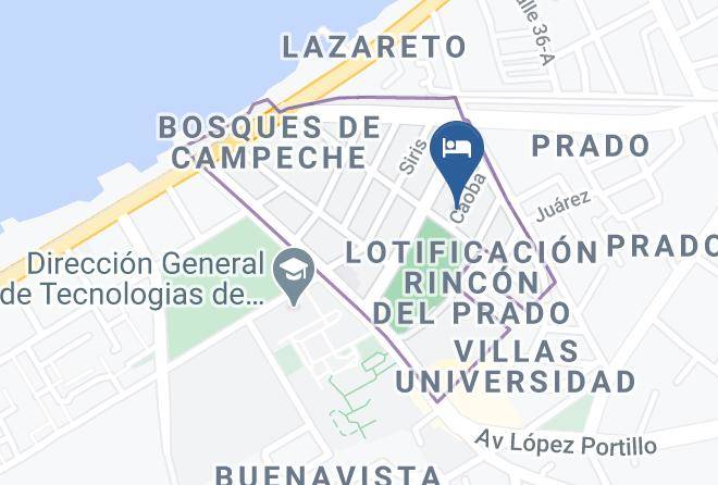 Campeche Bosques De Campeche - Hospedaje Caoba 19 Maps
