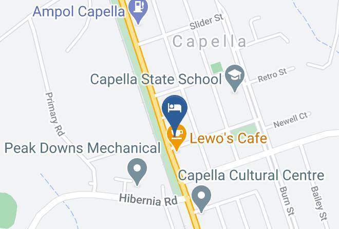 Central Highlands - Capella Hotel Motel Maps