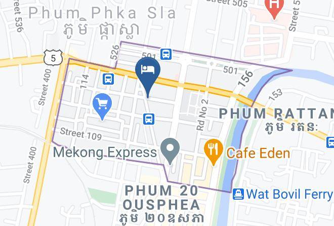 Battambang City - Capital Battambang Hotel Maps