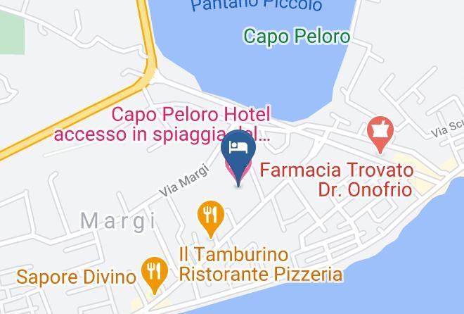 Messina - Capo Peloro Hotel Accesso In Spiaggia Del Lido Dell'albergo Maps