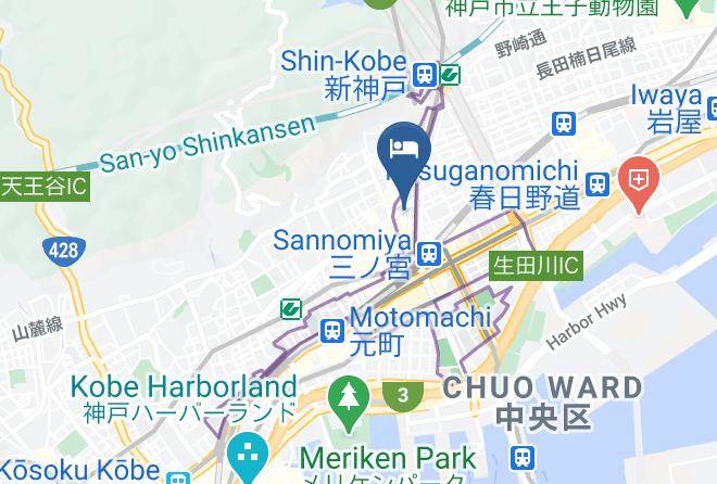 Kobe City Chuo Ward - Capsule Hotel Kobe Sannomiya Maps