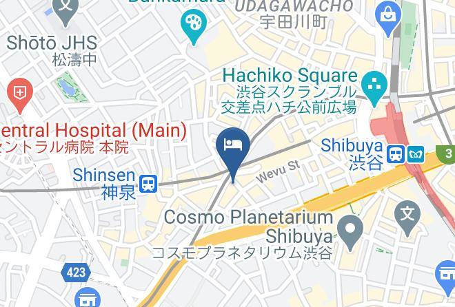 Shibuya Ward - Capsule Hotel Shibuya Maps