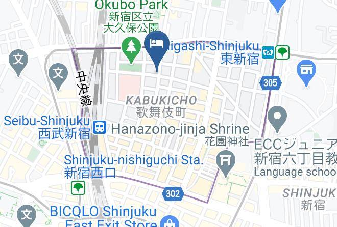 Shinjuku Ward - Capsule Hotel Shinjuku 510 Maps