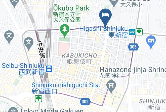 Capsule Hotel Transit Shinjuku Map