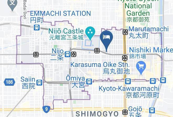 Kyoto City Nakagyo Ward - Capsule Resort Kyoto Square Maps