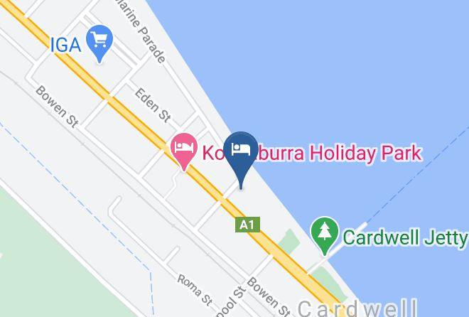 Cardwell Beachfront Motel Map