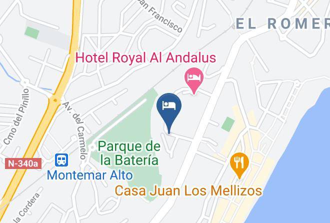 Malaga - Carihuela Beach By Madflats Collection Maps