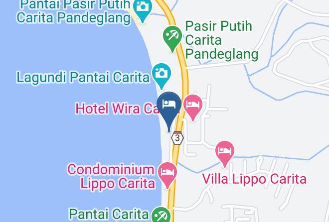 Pandeglang Regency - Carita Beach Resort Maps