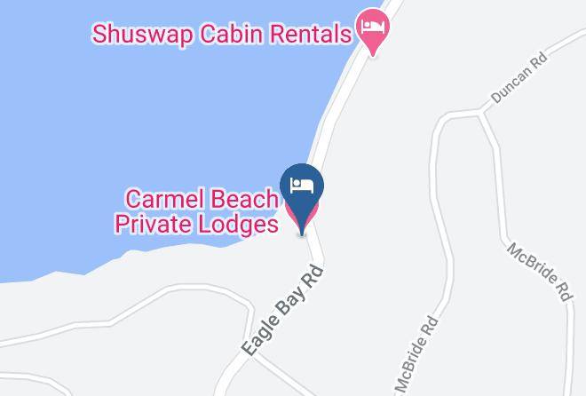 Columbia Shuswap - Carmel Beach Private Lodges Maps