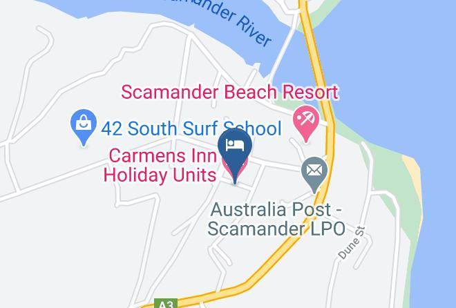 Break O Day - Carmens Inn Holiday Units Maps