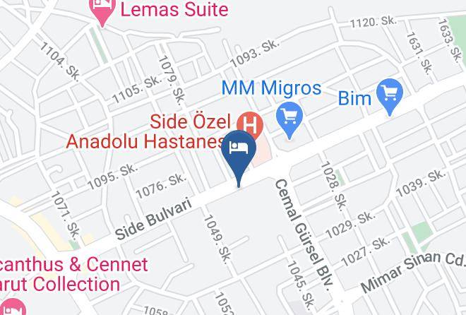 Manavgat - Carna Garden Otel Maps