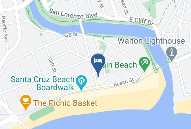 Santa Cruz - Carousel Beach Inn Maps