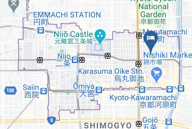 Kyoto City Nakagyo Ward - Cartahotel Kyotobettei Maps