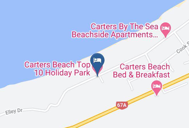 Buller - Carters Beach Top 10 Holiday Park Maps