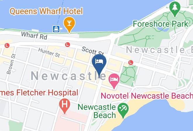 Newcastle - Carthona Boutique Accomodation Maps