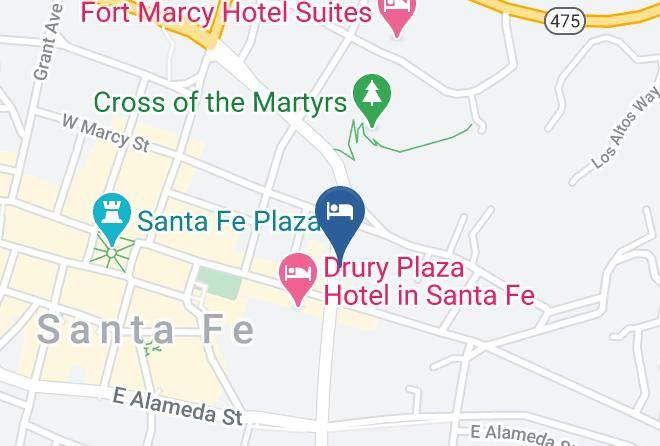Santa Fe - Casa De Tres Lunas Maps