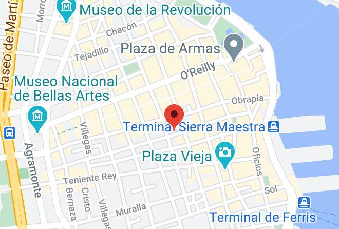 La Habana Vieja - Casa Lamparilla 165 Maps