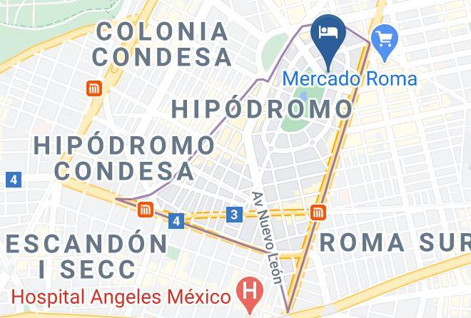 Cuauhtemoc - Hotel Hipodromo Maps