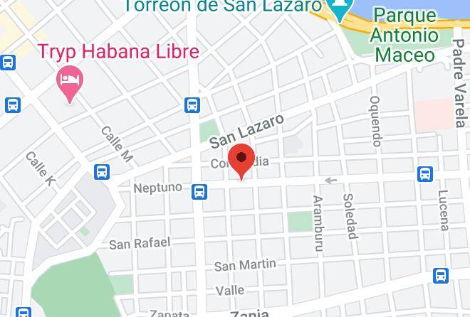 Centro Habana - Casa Tati Lopez Maps