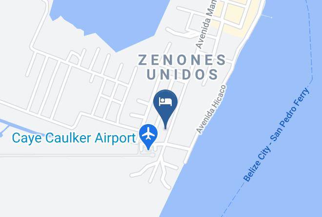 Belize - Cascada Maya Hotel Formerly Known As Caye Caulker Towers Maps