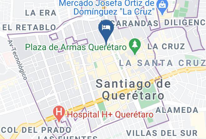 Casona De La Republica Hotel Boutique Mapa
 - Queretaro - Santiago De Queretaro