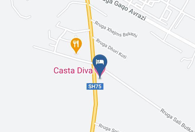 Korce - Casta Diva Hotel Maps