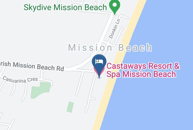 Cassowary Coast - Castaways Resort & Spa Mission Beach Maps