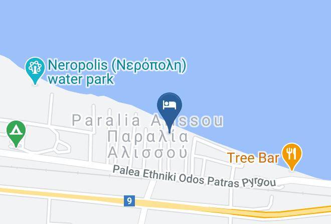 Achaea - Castella Beach Restaurant Maps