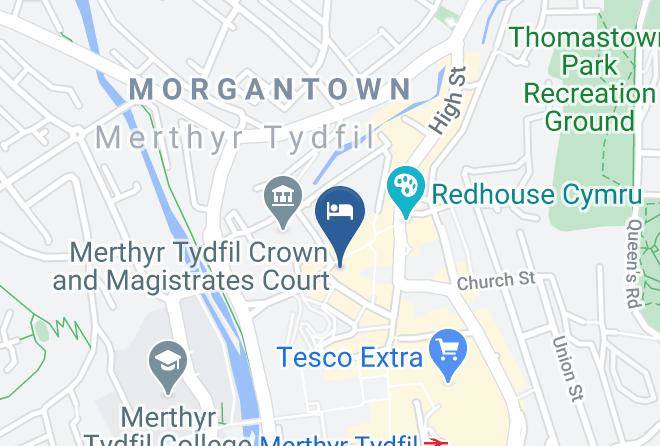 Merthyr Tydfil - Castle Hotel Maps