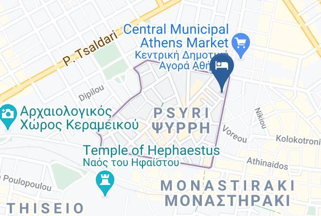 Central Athens - Cecil Hotel Maps