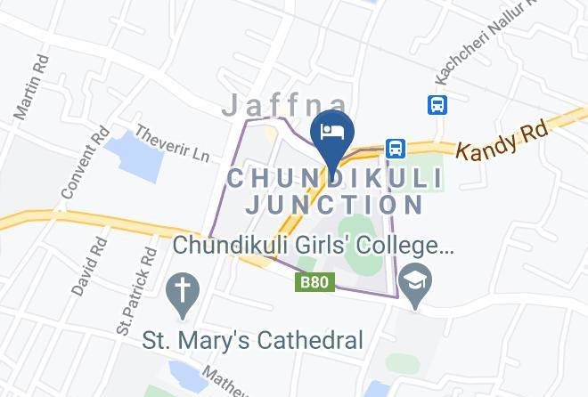 Jaffna - Cedar Hotel Maps