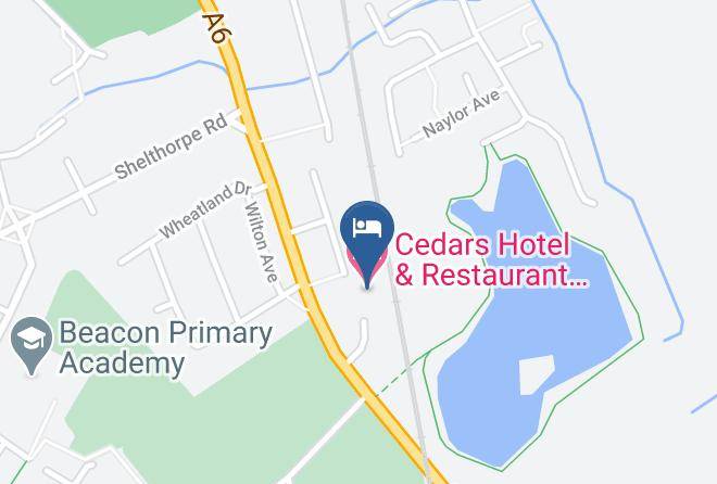 Cedars Hotel & Restaurant Loughborough Map