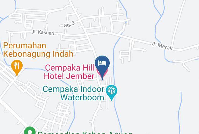 Jember Regency - Cempaka Hill Hotel Jember Maps