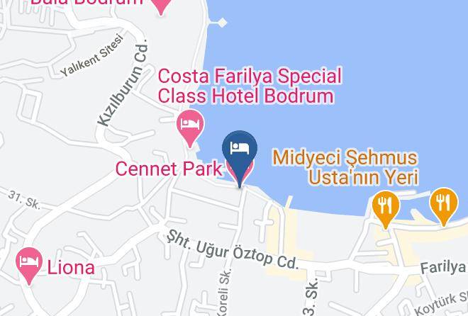 Bodrum - Cennet Park Hotel Maps