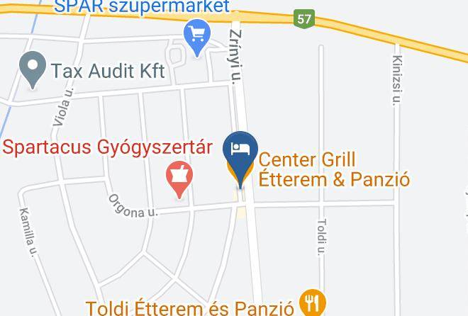 Kozarmisleny - Center Grill Etterem & Panzio Maps