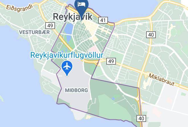Reykjavik - Thingholt By Center Hotels Maps