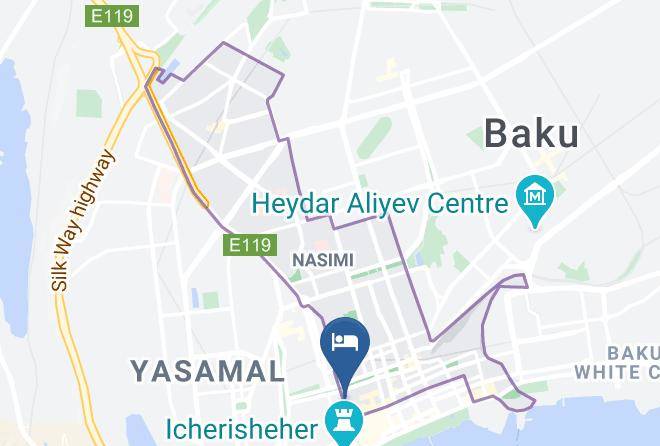 Baki - Central Baku Hotel Maps