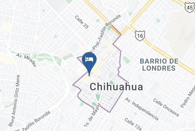 Chihuahua City Center - Central Hotel Boutique Maps