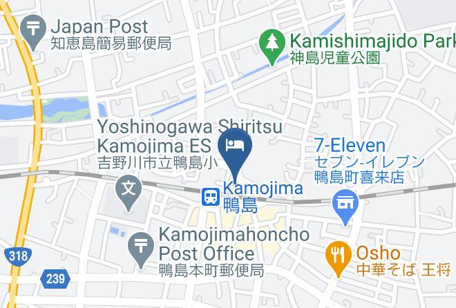Yoshinogawa City - Central Hotel Kamojima Maps