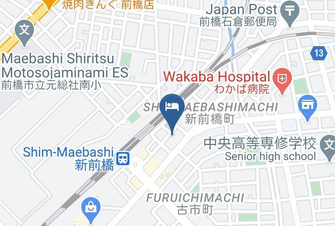 Maebashi City - Central Hotel Takasaki Maps
