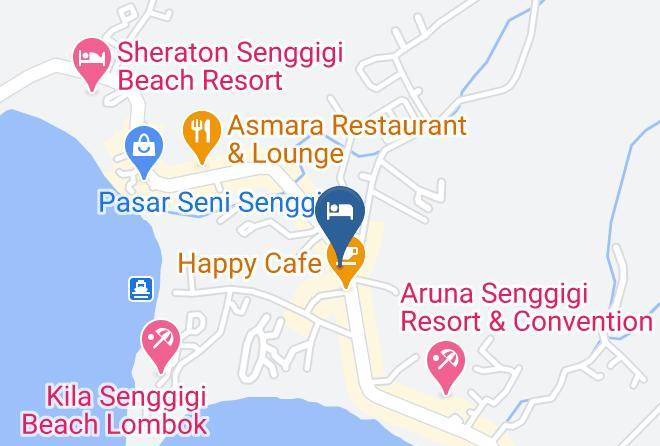 West Lombok Regency - Central Inn Senggigi Maps