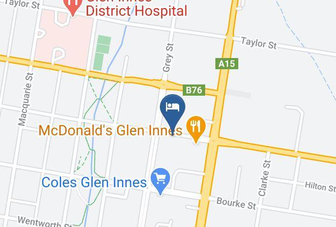 Glen Innes Severn - Central Motel Glen Innes Maps