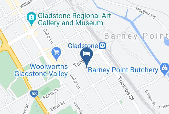 Gladstone - Central Studio Accommodation Gladstone Maps