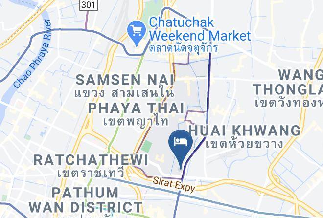 Din Daeng District - Centric Place Hotel Maps