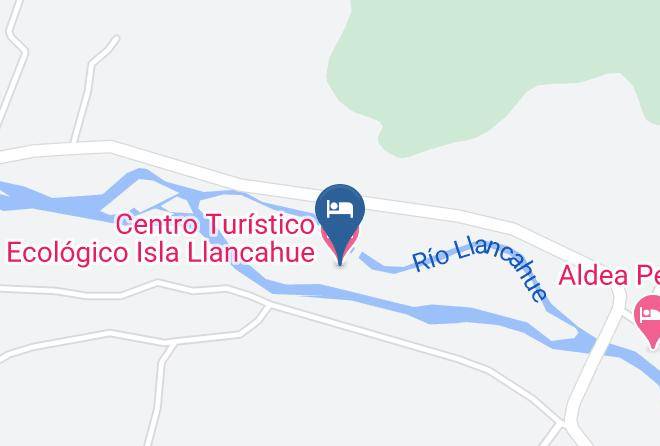 Centro Turistico Ecologico Isla Llancahue Map