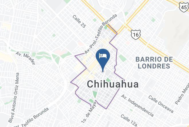 Chihuahua City Center - Centro Viajero Hotel Maps