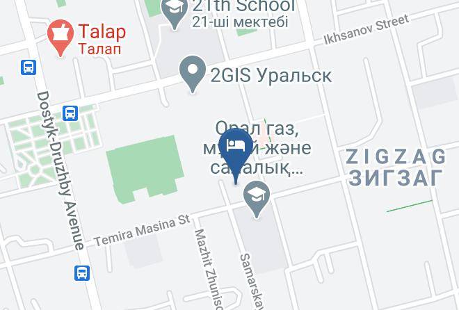 Ural Sk - Chagala Uralsk Hotel Maps